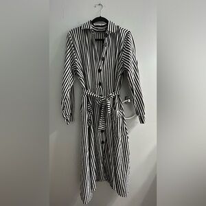 NWT rebdolls striped midi belted dress